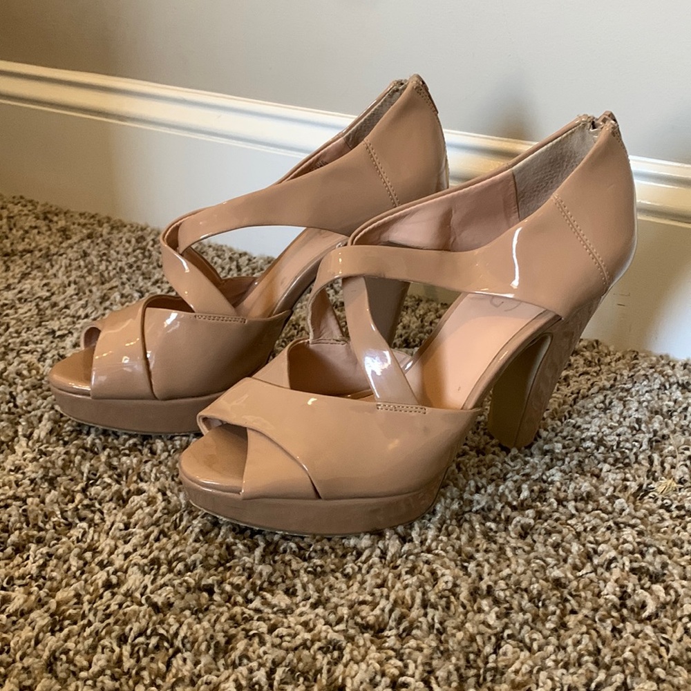 Size 8.5 Nude Heels by BCBG Paris